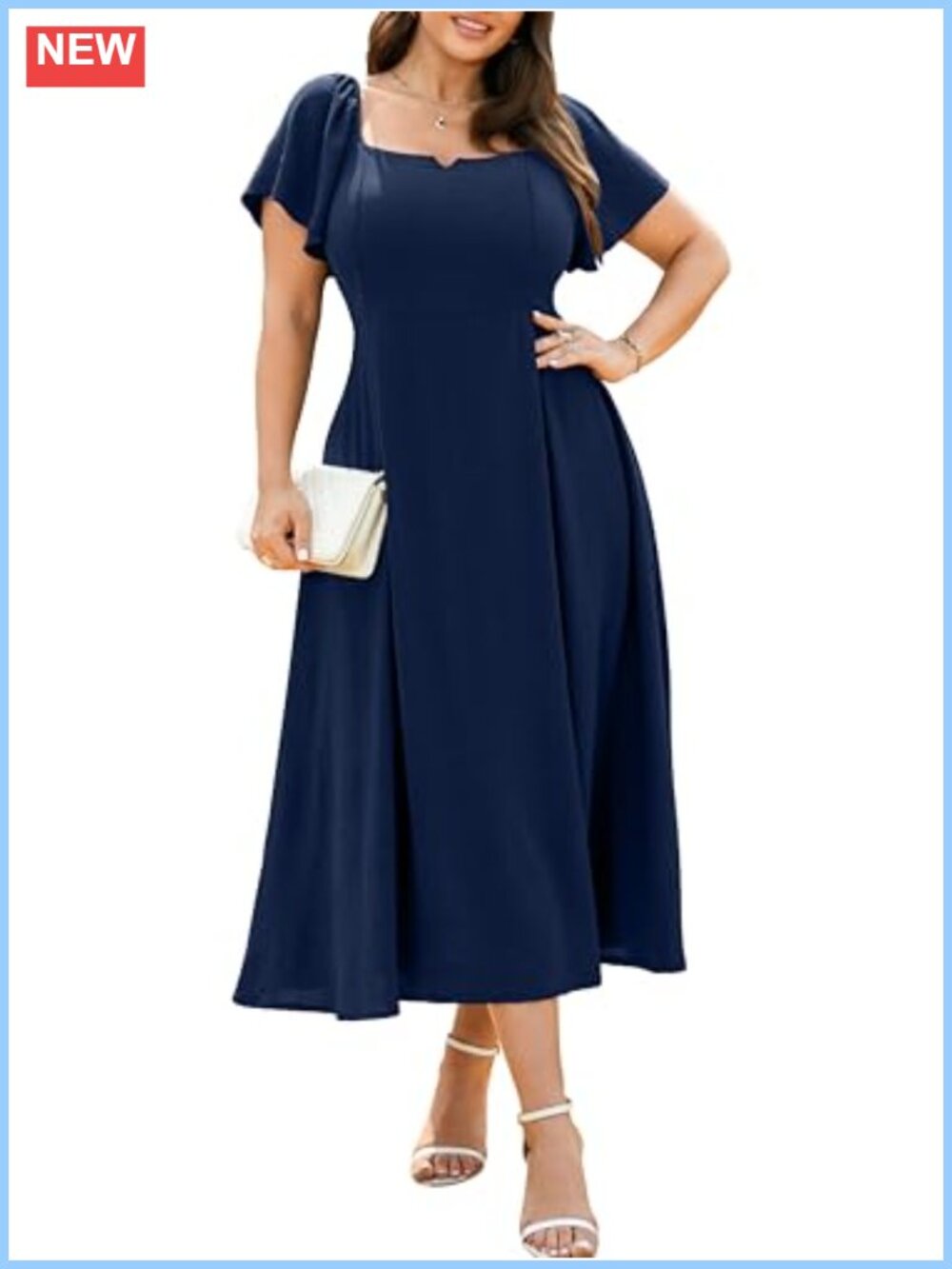 Plus Size Maxi Dress Wedding Guest Cocktail Formal A-Line Short Sleeve
